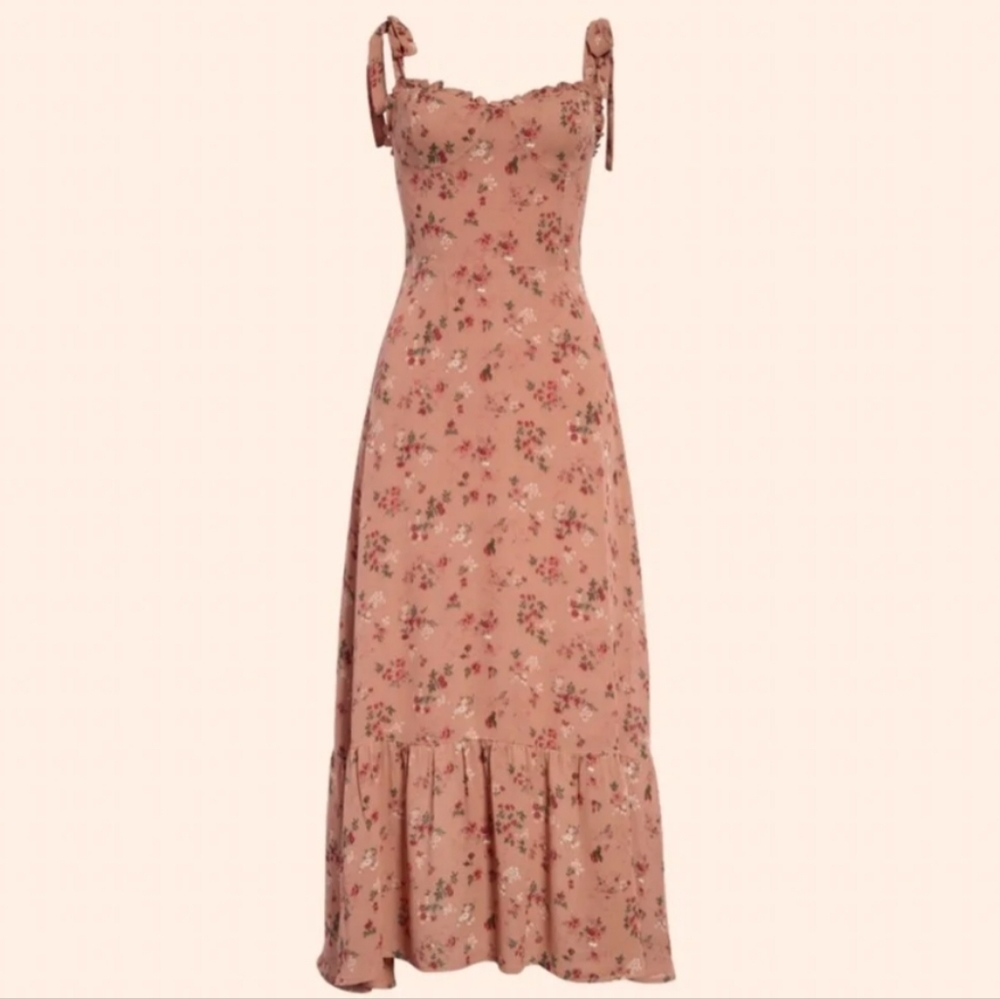REFORMATION Sz 12 NWT NIKITA DRESS In ARIANNE NEW - Picture 9 of 12
